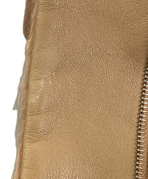 MaxMara（マックスマーラ）MaxMara (マックスマーラ) アルパカ シャギー ノーカラー ロングコート ベージュ サイズ:40の古着・服飾アイテム