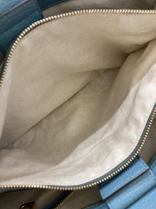 GUCCI（グッチ）GUCCI (グッチ) バンブーショッパーミディアムトート ブルーの古着・服飾アイテム