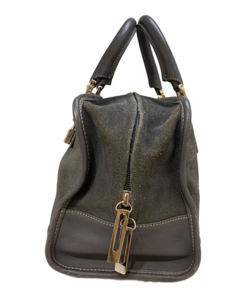 LOEWE（ロエベ）LOEWE (ロエベ) アマソナ28 スエードハンドバッグ グレーの古着・服飾アイテム