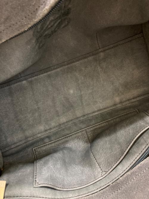 LOEWE（ロエベ）LOEWE (ロエベ) アマソナ28 スエードハンドバッグ グレーの古着・服飾アイテム