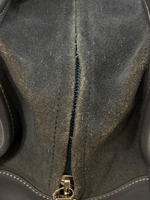 LOEWE（ロエベ）LOEWE (ロエベ) アマソナ28 スエードハンドバッグ グレーの古着・服飾アイテム