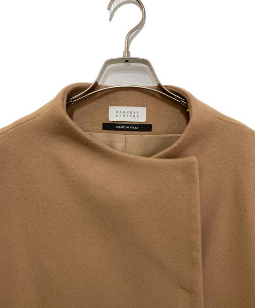 BARNEYS NEWYORK（バーニーズ・ニューヨーク）BARNEYS NEWYORK (バーニーズ・ニューヨーク) ノーカラーウールコート ブラウン サイズ:38の古着・服飾アイテム
