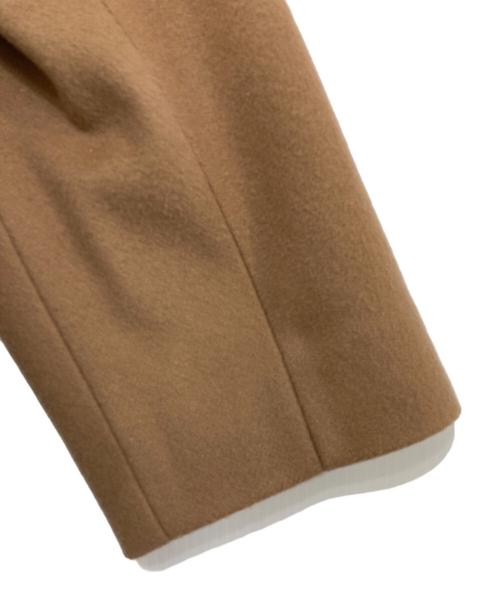 BARNEYS NEWYORK（バーニーズ・ニューヨーク）BARNEYS NEWYORK (バーニーズ・ニューヨーク) ノーカラーウールコート ブラウン サイズ:38の古着・服飾アイテム