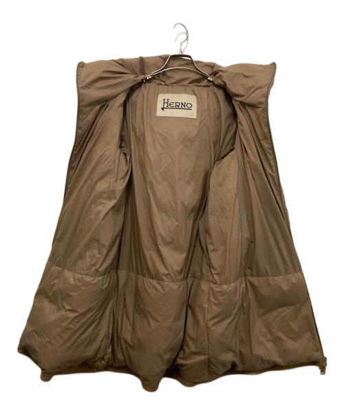 HERNO（ヘルノ）HERNO (ヘルノ) ウール切替ダウンコート　PI1128D-19288-9300 ベージュ サイズ:40の古着・服飾アイテム