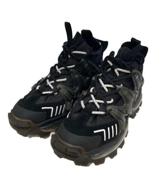 EMPORIO ARMANI（エンポリオアルマーニ）EMPORIO ARMANI (エンポリオアルマーニ) チャンキーヒールハイテクスニーカー　X4C612 XM829 ブラック サイズ:260の古着・服飾アイテム