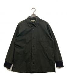 MARGARET HOWELL（マーガレットハウエル）の古着「コットンシルクジャケット　579-2250011」｜オリーブ