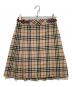 BURBERRY BLUE LABEL（バーバリーロンドンブルーレーベル）の古着「ノヴァチェックキルトスカート」｜ベージュ