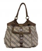 BURBERRY BLUE LABELバーバリーロンドンブルーレーベル）の古着「チェックワンショルダーバッグ」｜ブラウン