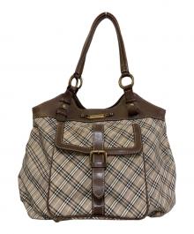 BURBERRY BLUE LABEL（バーバリーロンドンブルーレーベル）の古着「チェックワンショルダーバッグ」｜ブラウン