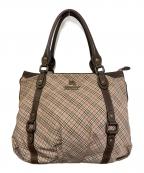 BURBERRY BLUE LABELバーバリーロンドンブルーレーベル）の古着「チェックワンショルダーバッグ」｜ピンク