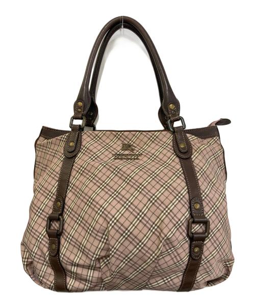 BURBERRY BLUE LABEL（バーバリーロンドンブルーレーベル）BURBERRY BLUE LABEL (バーバリーロンドンブルーレーベル) チェックワンショルダーバッグ ピンクの古着・服飾アイテム