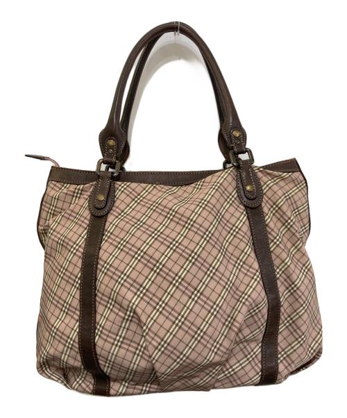 BURBERRY BLUE LABEL（バーバリーロンドンブルーレーベル）BURBERRY BLUE LABEL (バーバリーロンドンブルーレーベル) チェックワンショルダーバッグ ピンクの古着・服飾アイテム