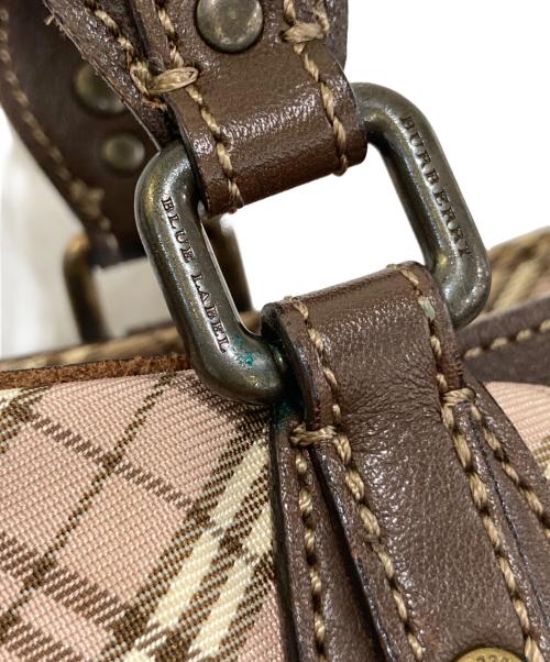 BURBERRY BLUE LABEL（バーバリーロンドンブルーレーベル）BURBERRY BLUE LABEL (バーバリーロンドンブルーレーベル) チェックワンショルダーバッグ ピンクの古着・服飾アイテム