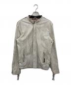 Schottショット）の古着「Classic Racerユーズド加工シングルライダースジャケット」｜グレー