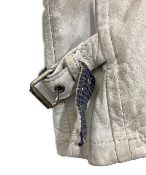 Schott（ショット）Schott (ショット) Classic Racerユーズド加工シングルライダースジャケット グレー サイズ:Sの古着・服飾アイテム