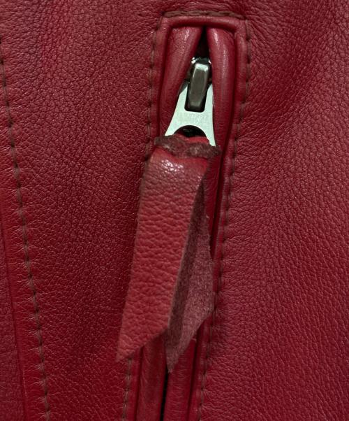 Schott（ショット）Schott (ショット) シングルライダースジャケット レッド サイズ:Lの古着・服飾アイテム