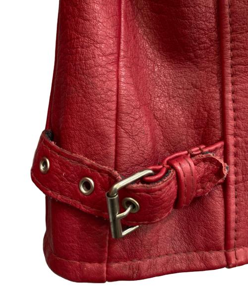 Schott（ショット）Schott (ショット) シングルライダースジャケット レッド サイズ:Lの古着・服飾アイテム