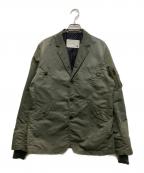 rough & swellラフアンドスウェル）の古着「MA-1風テーラードジャケット」｜カーキ