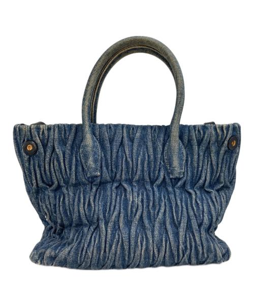 MIU MIU（ミュウミュウ）MIU MIU (ミュウミュウ) マテラッセデニムショルダーバッグ インディゴの古着・服飾アイテム