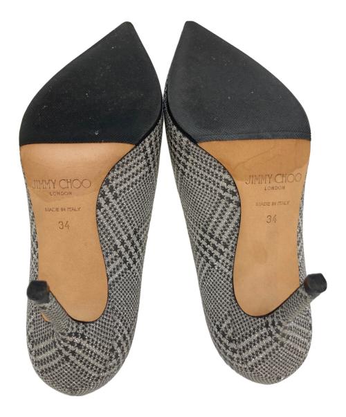 JIMMY CHOO（ジミーチュウ）JIMMY CHOO (ジミーチュウ) グリッターパンプス シルバー サイズ:7の古着・服飾アイテム