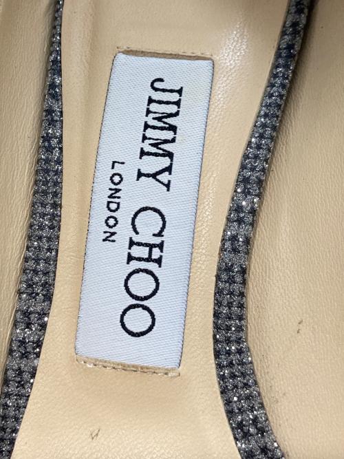 JIMMY CHOO（ジミーチュウ）JIMMY CHOO (ジミーチュウ) グリッターパンプス シルバー サイズ:7の古着・服飾アイテム