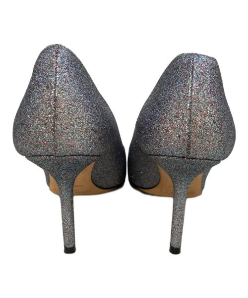 JIMMY CHOO（ジミーチュウ）JIMMY CHOO (ジミーチュウ) グリッターパンプス シルバー サイズ:34の古着・服飾アイテム