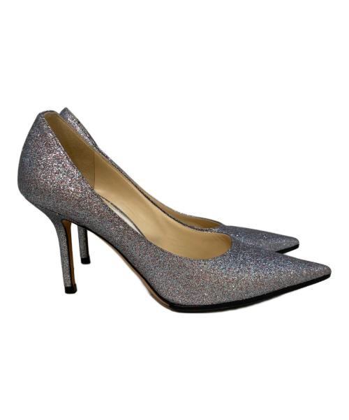 JIMMY CHOO（ジミーチュウ）JIMMY CHOO (ジミーチュウ) グリッターパンプス シルバー サイズ:34の古着・服飾アイテム