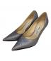 JIMMY CHOO（ジミーチュウ）の古着「グリッターパンプス」｜シルバー