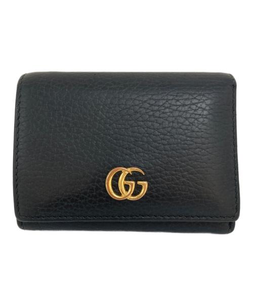 GUCCI（グッチ）GUCCI (グッチ) 2つ折り財布　474746 ブラックの古着・服飾アイテム