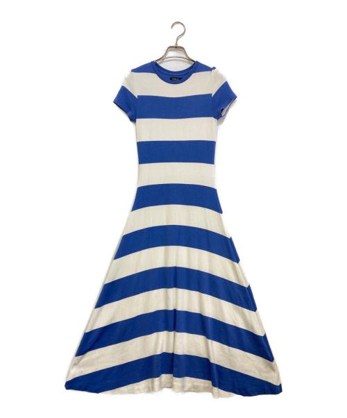 POLO RALPH LAUREN（ポロ・ラルフローレン）POLO RALPH LAUREN (ポロ・ラルフローレン) ボーダーカットソーワンピース ホワイトブルー サイズ:XSの古着・服飾アイテム