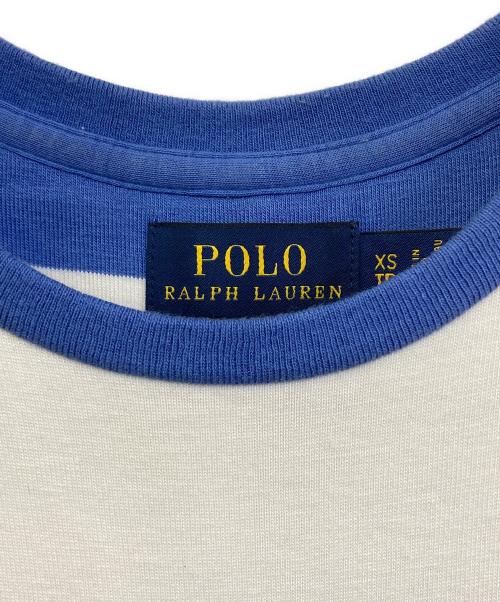 POLO RALPH LAUREN（ポロ・ラルフローレン）POLO RALPH LAUREN (ポロ・ラルフローレン) ボーダーカットソーワンピース ホワイトブルー サイズ:XSの古着・服飾アイテム