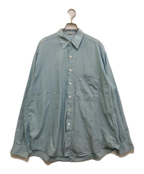 AURALEE（オーラリー）AURALEE (オーラリー) WASHED FINX TWILL BIG SHIRTS A00S03TN ブルー サイズ:4の古着・服飾アイテム