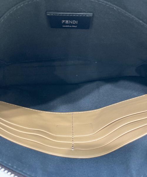 FENDI（フェンディ）FENDI (フェンディ) Dagonal クラッチバッグ ブラウンの古着・服飾アイテム