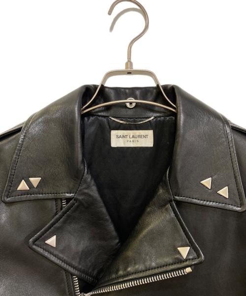 Saint Laurent Paris（サンローランパリ）Saint Laurent Paris (サンローランパリ) カサンドラポケット ダブルライダース レザージャケット ブラック サイズ:48の古着・服飾アイテム