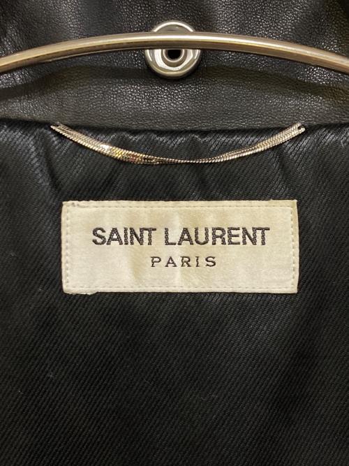 Saint Laurent Paris（サンローランパリ）Saint Laurent Paris (サンローランパリ) カサンドラポケット ダブルライダース レザージャケット ブラック サイズ:48の古着・服飾アイテム
