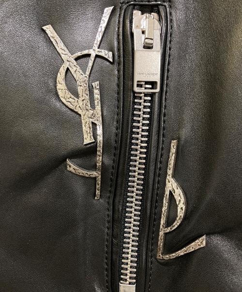 Saint Laurent Paris（サンローランパリ）Saint Laurent Paris (サンローランパリ) カサンドラポケット ダブルライダース レザージャケット ブラック サイズ:48の古着・服飾アイテム