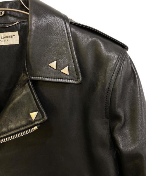 Saint Laurent Paris（サンローランパリ）Saint Laurent Paris (サンローランパリ) カサンドラポケット ダブルライダース レザージャケット ブラック サイズ:48の古着・服飾アイテム