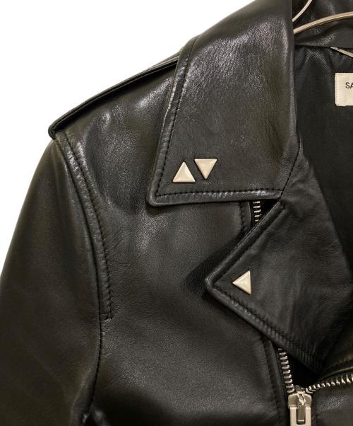 Saint Laurent Paris（サンローランパリ）Saint Laurent Paris (サンローランパリ) カサンドラポケット ダブルライダース レザージャケット ブラック サイズ:48の古着・服飾アイテム