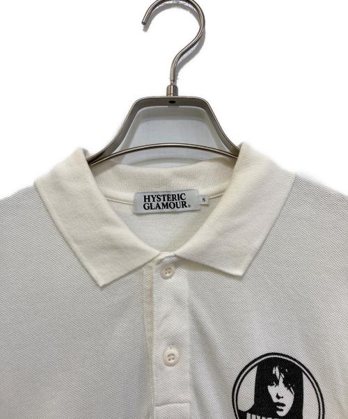 Hysteric Glamour（ヒステリックグラマー）Hysteric Glamour (ヒステリックグラマー) プリントポロシャツ ホワイト サイズ:Sの古着・服飾アイテム