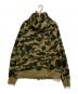 A BATHING APE (ア ベイシング エイプ) カモ柄ジップパーカー オリーブ サイズ:L：16000円