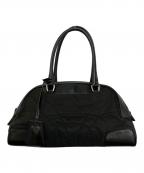 PRADAプラダ）の古着「ステッチデザインミニボストンバッグ」｜ブラック