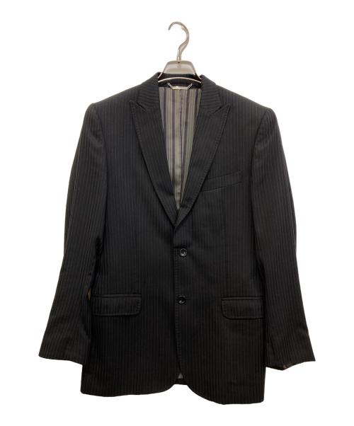 DOLCE & GABBANA（ドルチェ＆ガッバーナ）DOLCE & GABBANA (ドルチェ＆ガッバーナ) シルク混テーラードジャケット ブラック サイズ:46の古着・服飾アイテム