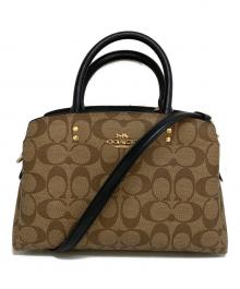 COACH（コーチ）の古着「ニ リリー キャリーオール シグネチャー キャンバス　 91494」｜ブラウン