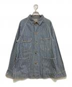 orSlowオアスロウ）の古着「ヒッコリーストライプカバーオール」｜ブルー