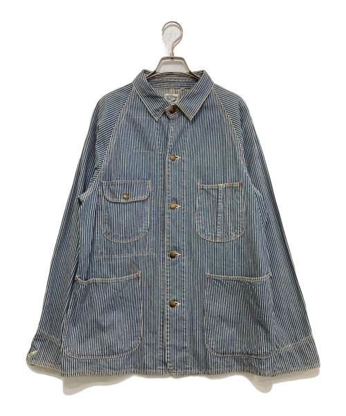 orSlow（オアスロウ）orSlow (オアスロウ) ヒッコリーストライプカバーオール ブルー サイズ:2の古着・服飾アイテム