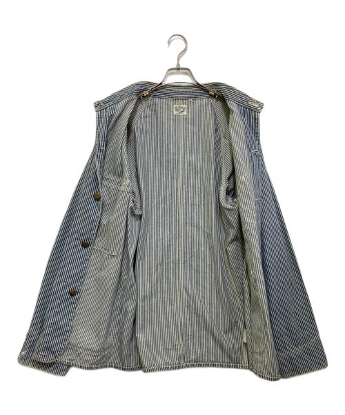 orSlow（オアスロウ）orSlow (オアスロウ) ヒッコリーストライプカバーオール ブルー サイズ:2の古着・服飾アイテム