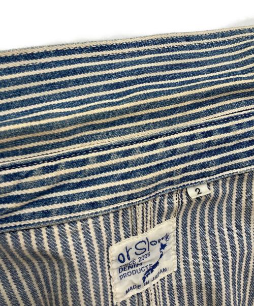 orSlow（オアスロウ）orSlow (オアスロウ) ヒッコリーストライプカバーオール ブルー サイズ:2の古着・服飾アイテム