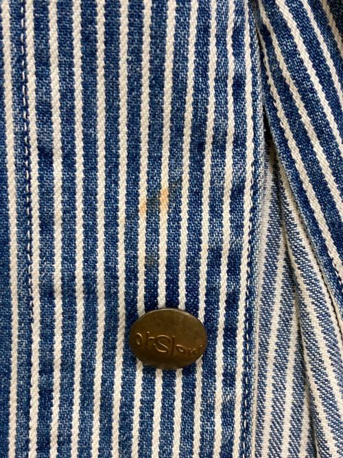 orSlow（オアスロウ）orSlow (オアスロウ) ヒッコリーストライプカバーオール ブルー サイズ:2の古着・服飾アイテム
