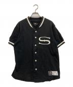 stussyステューシー）の古着「ベースボールシャツ」｜ブラック