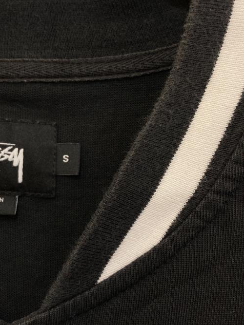 stussy（ステューシー）stussy (ステューシー) ベースボールシャツ ブラック サイズ:Sの古着・服飾アイテム